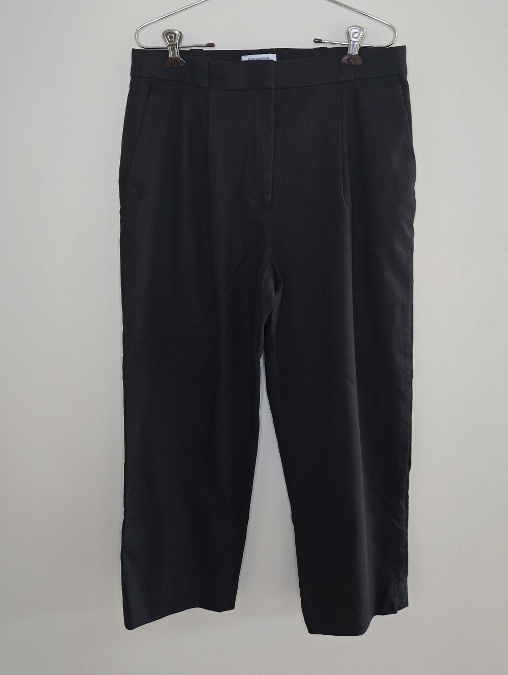 & Other Stories Stolkholm Atelier Black Tailored Pleated Trousers (26" Inseam)